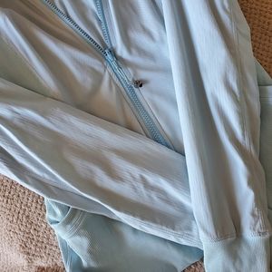 LULULEMON hooded zip up, baby blue